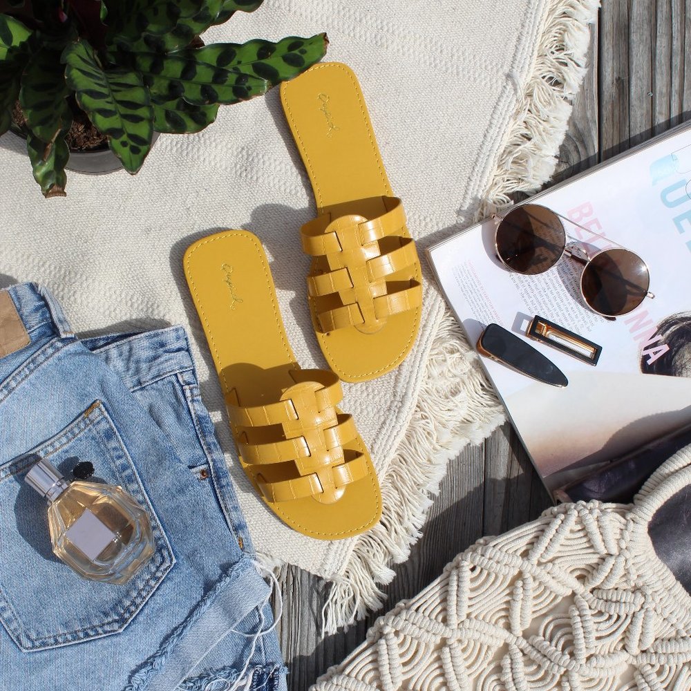 ποΈMy summer Faves// Yellow croco Sandal - Picture 8 of 8
